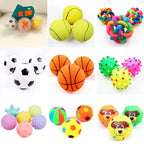 1pcs Diameter 6cm Squeaky Pet Dog Ball Toys for Small Dogs Rubber Chew Puppy Toy Dog Stuff Dogs Toys Pets Brinquedo Cachorro