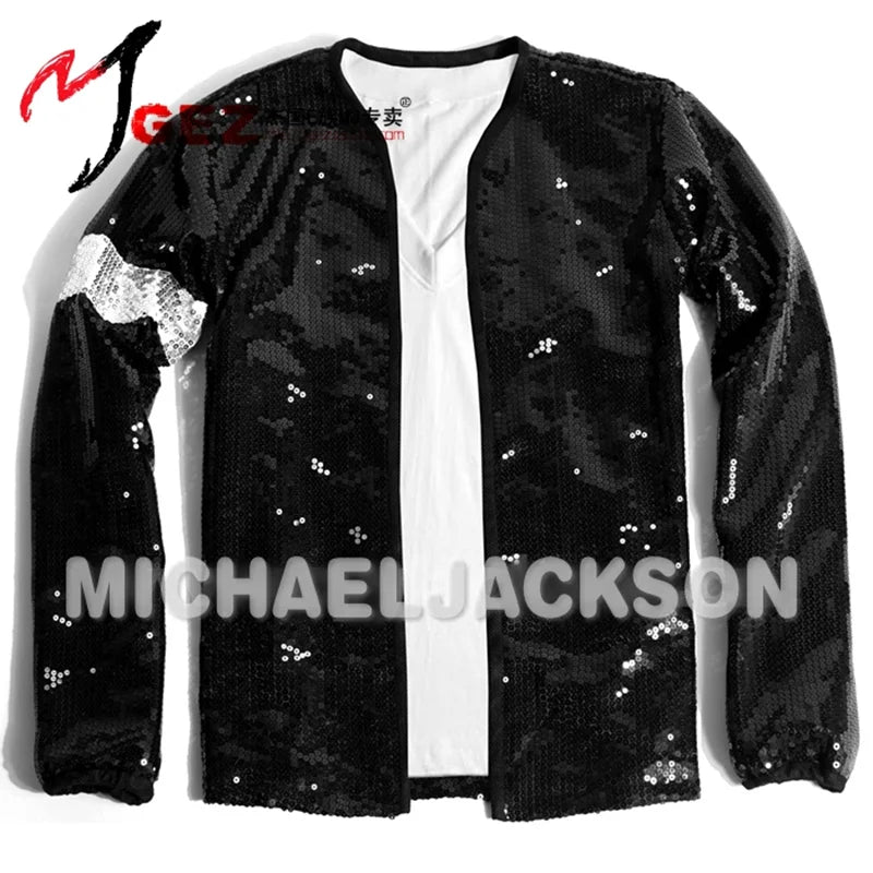 Unisex Michael Jackson Billie Jean Cosplay Costume – Performance Outfit