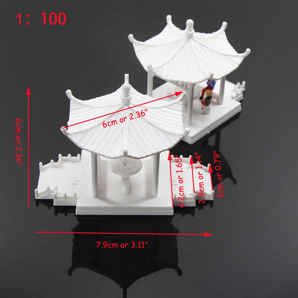 Chinese Pavilion Miniature Railway Model Kit – 2 Piece Set