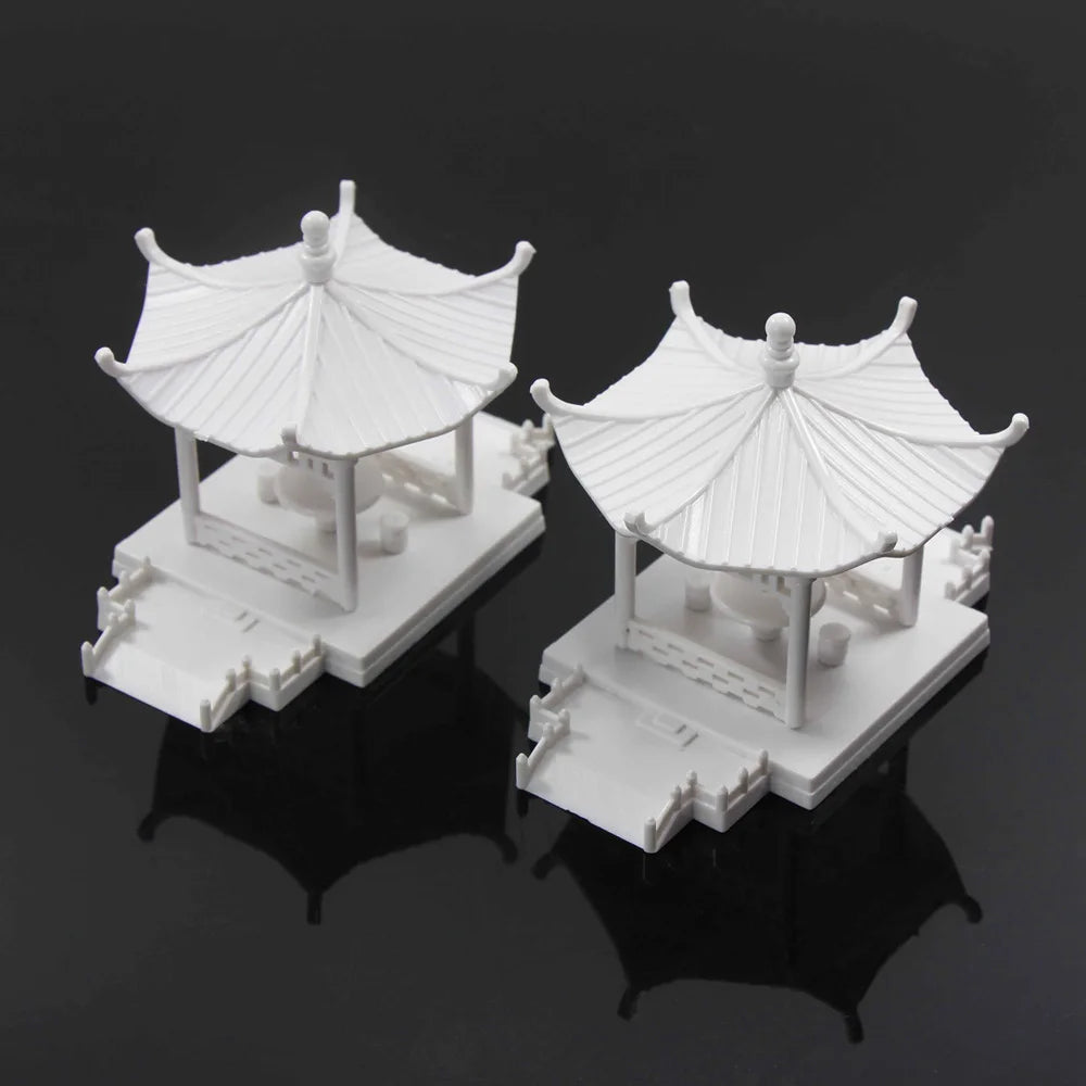 Chinese Pavilion Miniature Railway Model Kit – 2 Piece Set