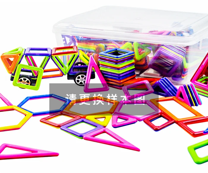 Mini Magnetic Tiles Travel Building Set with Metal Storage Box
