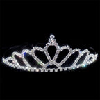 AINAMEISI Princess Crystal Tiaras and Crowns Headband Kid Girls Love Bridal Prom Crown Wedding Party Accessiories Hair Jewelry