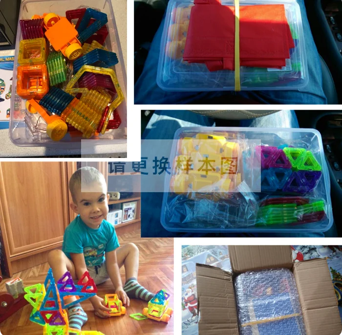 Mini Magnetic Tiles Travel Building Set with Metal Storage Box