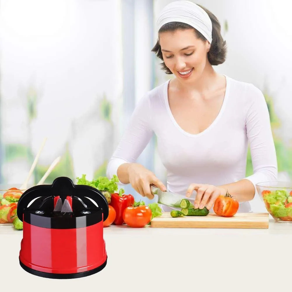 Suction Knife Sharpener – Portable Manual Kitchen Knife Sharpening Tool