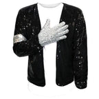 Unisex Michael Jackson Billie Jean Cosplay Costume – Performance Outfit