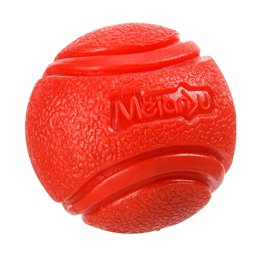 Solid Rubber Dog Ball for Interactive Fetch Training and Chewing Play