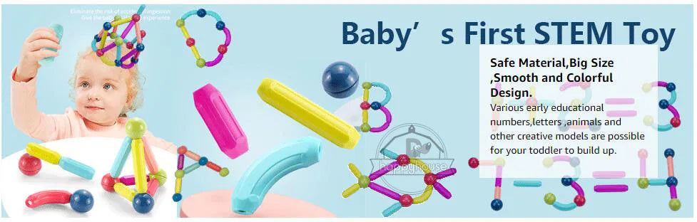 Magnetic Constructor Blocks STEM Building Set for Creative Kids