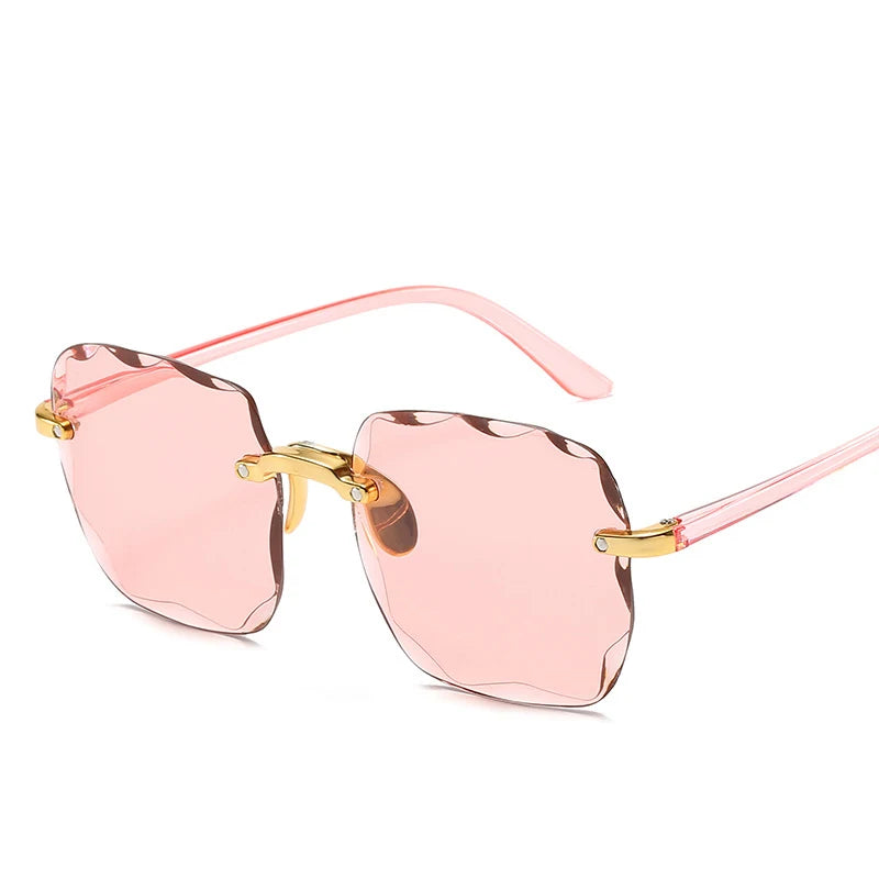 3PCS Rimless Square UV400 Sunglasses Set for Men & Women