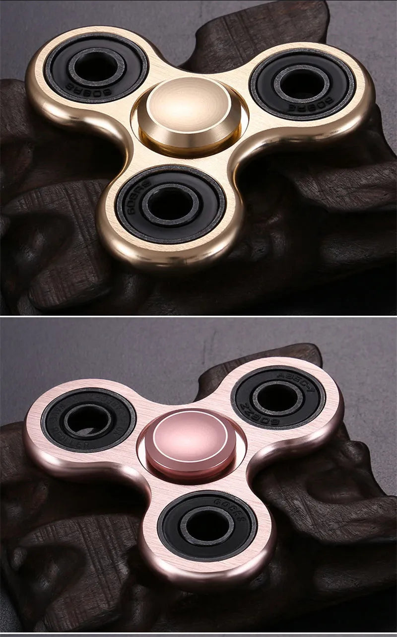 Aluminum Alloy Fidget Spinner Stress Relief Toy – Silent Desk Gadget
