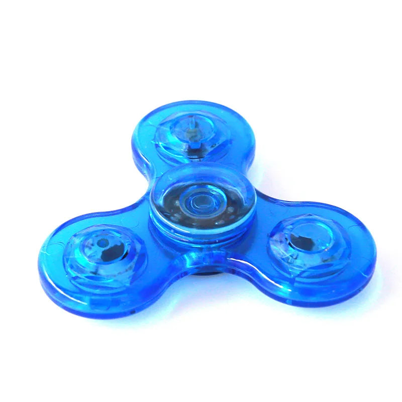 Crystal LED Light Fidget Spinner Glow Stress Relief Finger Toy