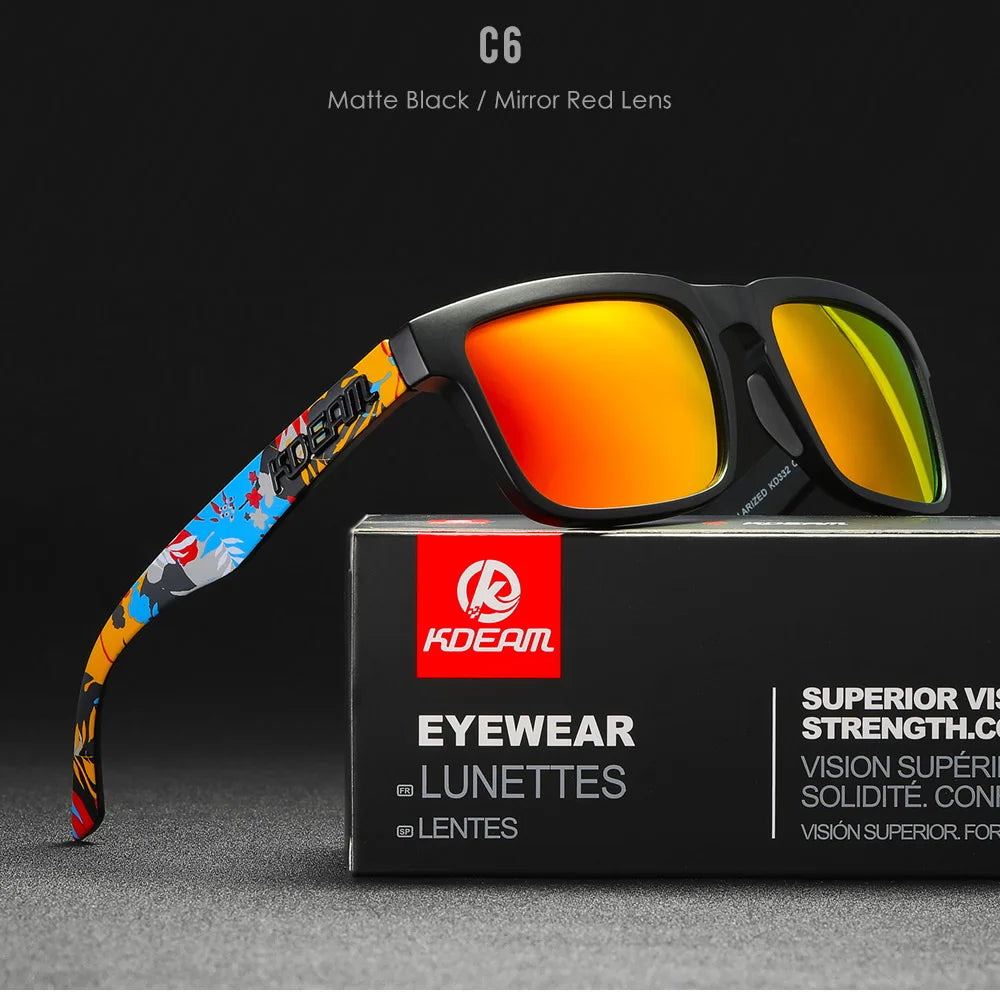 KDEAM Square Polarized Sunglasses UV400 for Men & Women