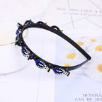 Double Layer Braided Pearl Headband for Women