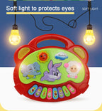 Kids Cartoon Piano Keyboard with Animal Sounds & Flashing Lights