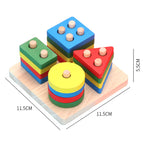 Montessori 3D Wooden Puzzle Educational Learning Toy for Kids