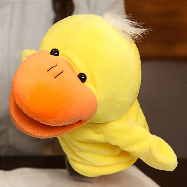 Soft Stuffed Toy Doll Animal Plush Doll Educational Baby Toys Lion Elephant Monkey Giraffe Tiger Bunny Kawaii Hand Finger Puppet