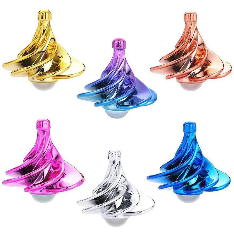 Wind Powered Kinetic Fidget Spinner Desk Toy for Stress Relief