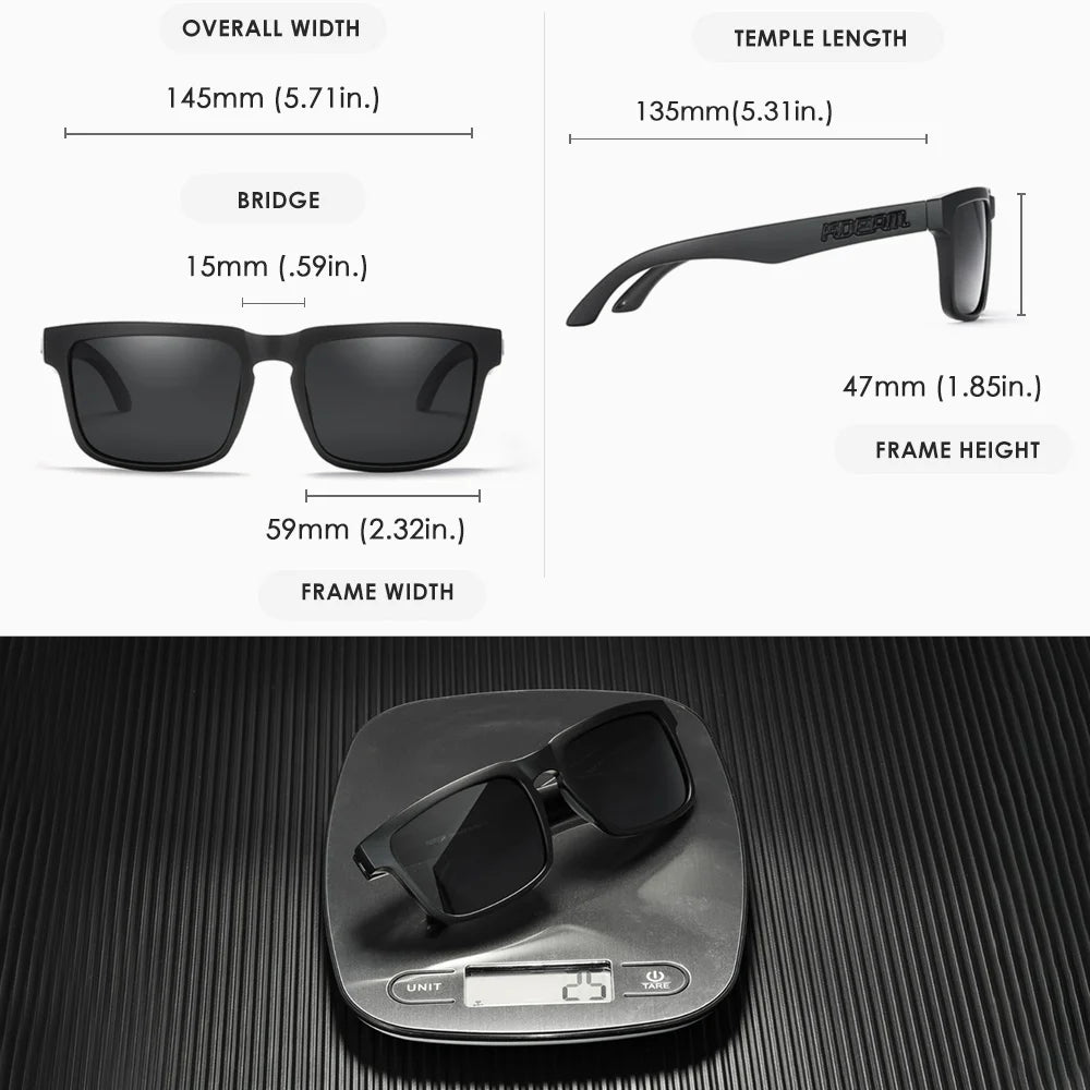 KDEAM Square Polarized Sunglasses UV400 for Men & Women
