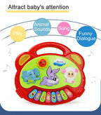 Kids Cartoon Piano Keyboard with Animal Sounds & Flashing Lights
