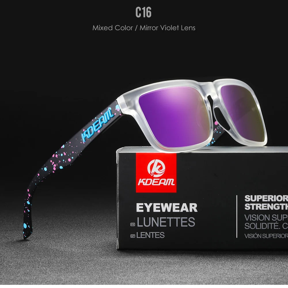 KDEAM Square Polarized Sunglasses UV400 for Men & Women