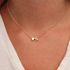 Fashion Tiny Heart Dainty Initial Necklace Gold Color Letter Name Choker Necklace For Women Pendant Jewelry Gift