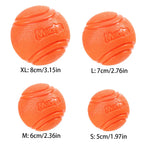 Solid Rubber Dog Ball for Interactive Fetch Training and Chewing Play