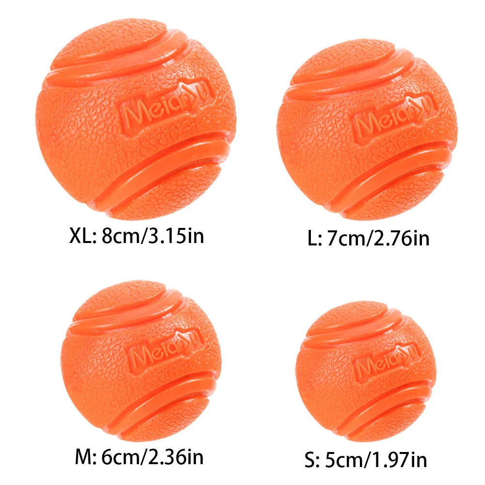 Solid Rubber Dog Ball for Interactive Fetch Training and Chewing Play