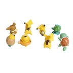 8Pcs Pokemon Anime Figure Pikachu Squirtle Bulbasaur Collection Ornamental Decoration 2-4CM Pet Action Model Doll Toy Gifts