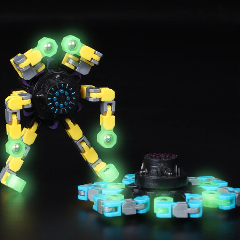 Deformable Chain Fidget Spinner Sensory Hand Toy for Creative Play