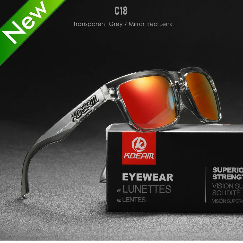KDEAM Square Polarized Sunglasses UV400 for Men & Women