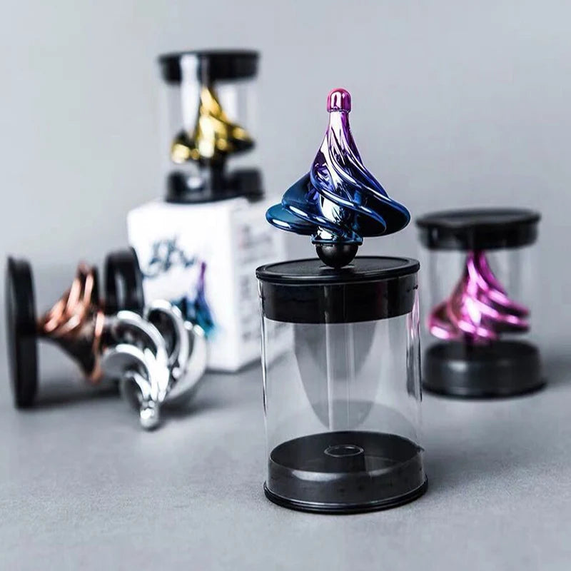 Wind Powered Kinetic Fidget Spinner Desk Toy for Stress Relief