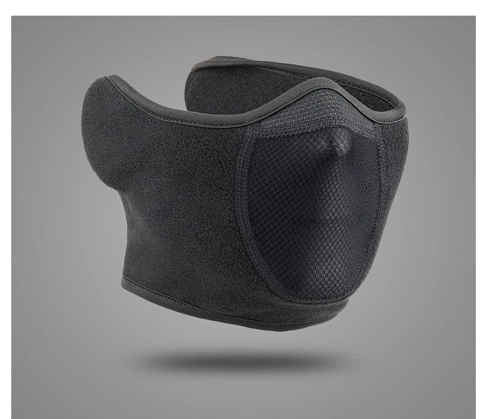 Outdoor face mask, cycling antifreeze head cover, winter skiing face protection, warm ear mask, fleece windproof face mask