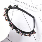Double Layer Braided Pearl Headband for Women