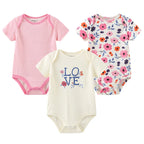 Baby Boy Jumpsuits 3 Pieces Newborn Clothes Set Toddler Girl Bodysuit Kiddiezoom Clothing 100%Cotton Soft Infant Rompers 0-12M