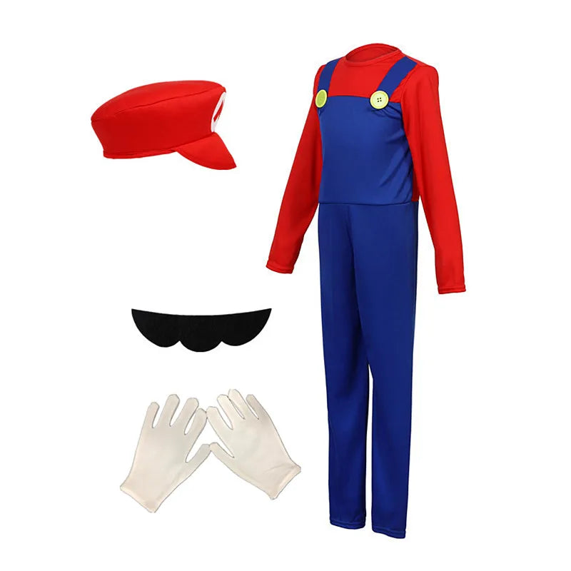 Red and green kids Christmas costume outfit for parties and performances