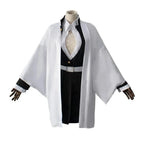 Anime cosplay outfit with matching wig, kimono, and haori for conventions and Halloween events.