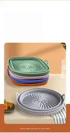 Foldable Air Fryer Silicone Liner Reusable Air Fryer Silicone Baking Tray Food Grade Silicone Air Fryer Mat