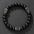 1PC Vintage Male Tribal Coconut Shell Wooden Beaded Bracelet for Men Lava Stone Bracelet Man Jewelry Gift for Him
