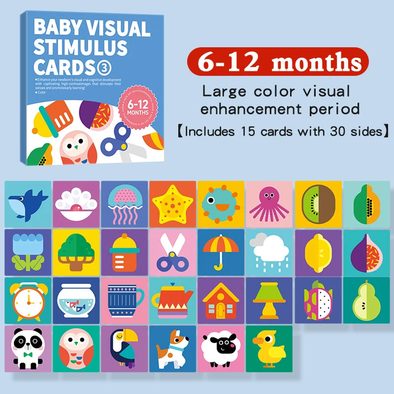 Baby Visual Stimulation Montessori High Contrast Flash Cards