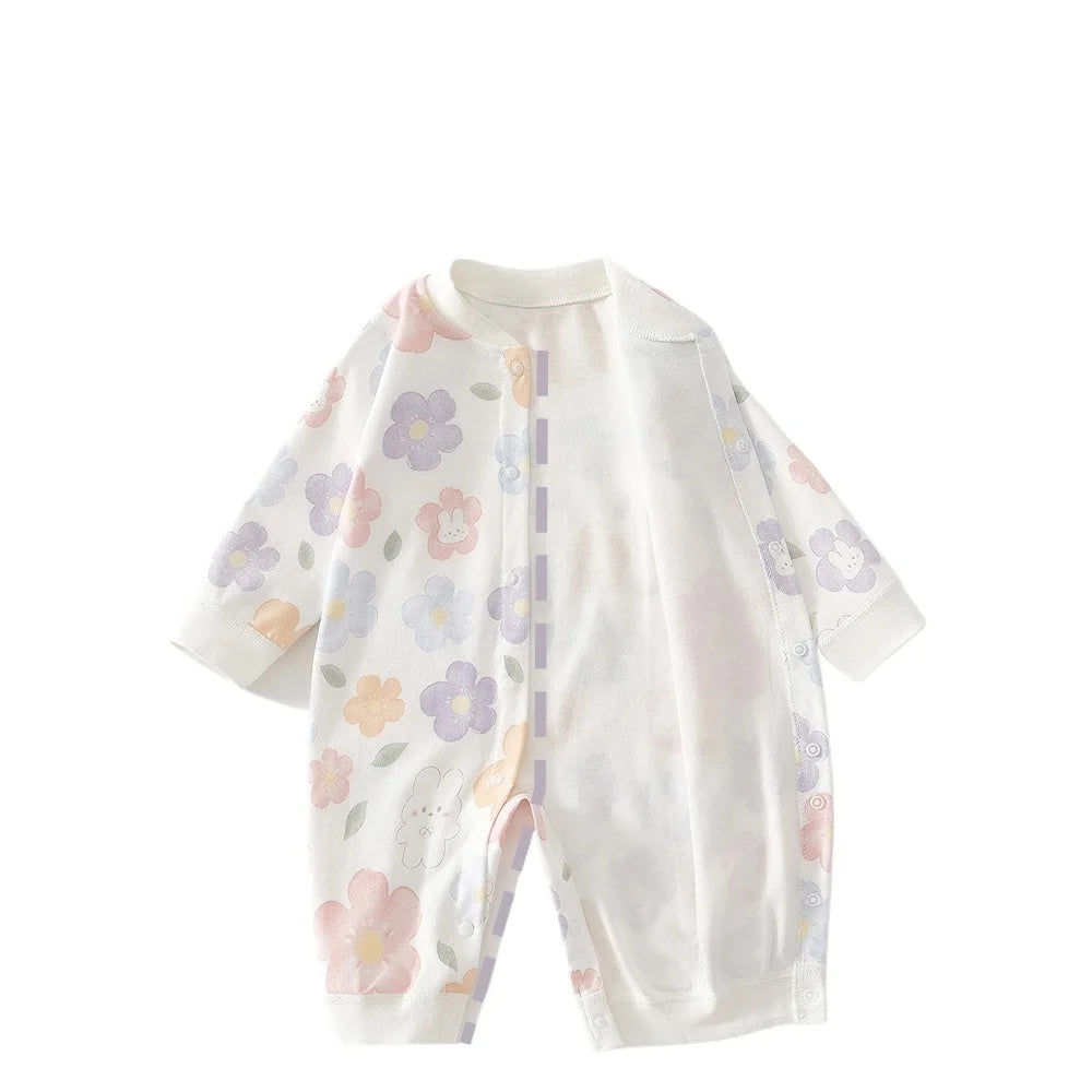 AYNIGIELL Spring & Autumn 0-12 Months Baby Jumpsuits, 100% Cotton Long Sleeve Clothes, Soft Newborn Rompers for Girls & Boys.