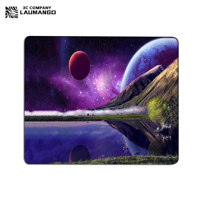 Galaxy Small Gaming Mouse Pad Deskmat Rubber Mat non-slip Anime Mousepad Pc Accessories Desk Protector Kawaii Cute Keyboard Pads