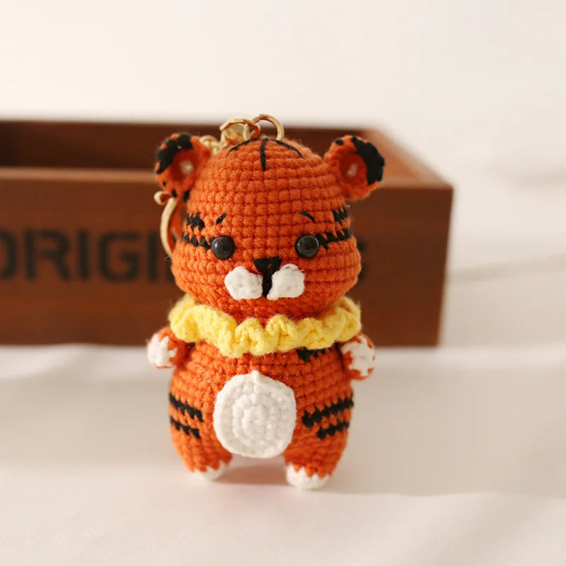 Cute Puppy Crochet Keychain Handmade Dog Bag Charm