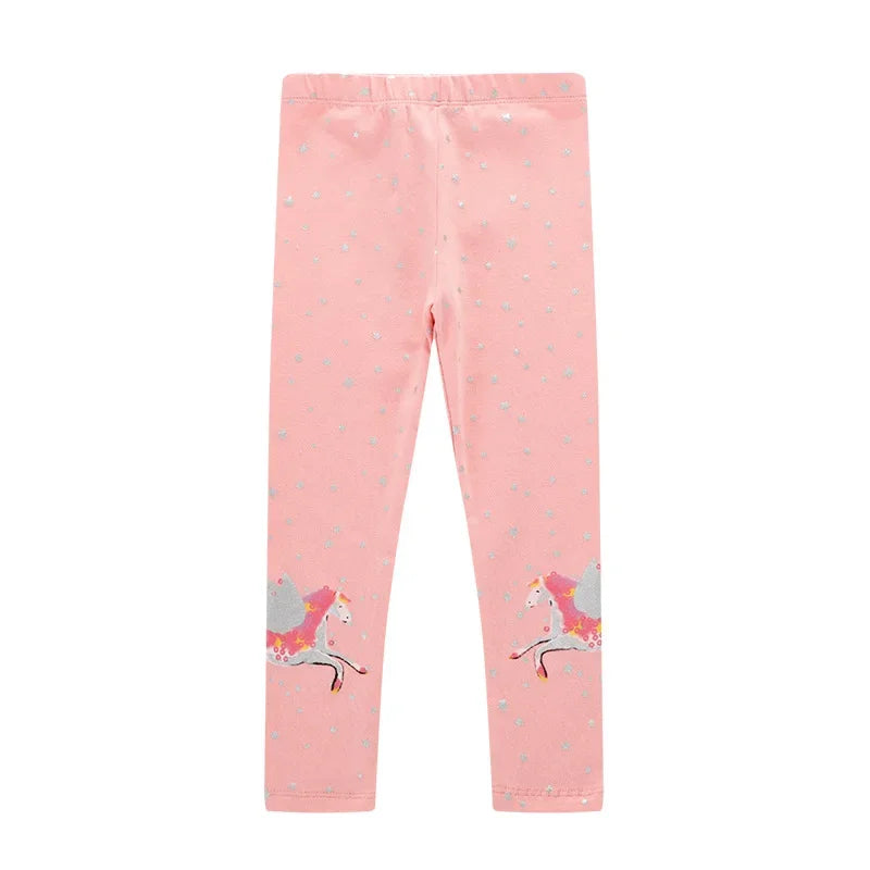 2 3 4 5 6 7 Years Girls Leggings 100% Cotton Girl's Trousers Little Girls Pants Skinny Cartoon Kids Children Leggings Trousers