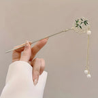 Elegant Chinese Style Floral Tassel Hair Stick for Women