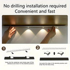 White/Black LED Cabinet Light USB Rechargeable Motion Sensor LED Light for Kitchen Wardrobe Cabinet Lighting 20CM/30CM/40CM/50CM