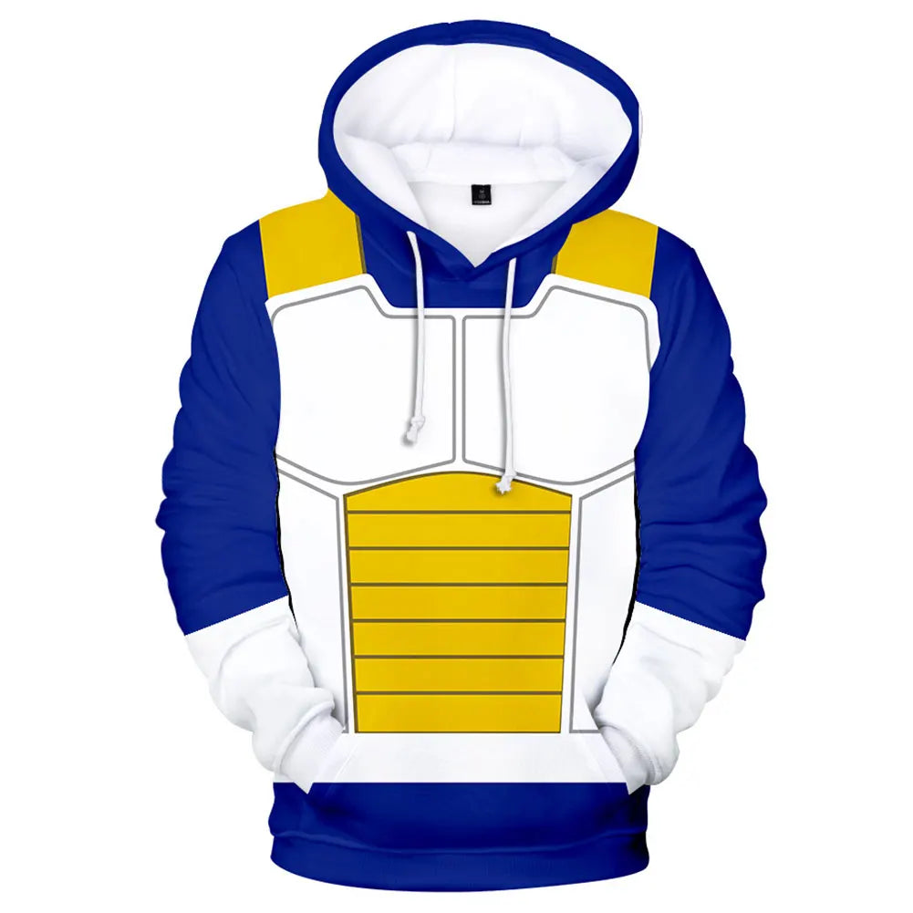 Adult Z Anime Fantasy Vegeta Cosplay Jumpsuit Hooded Hoodie Costume Men Uniform Outfits Halloween Carnival Party Suit