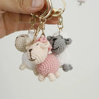 Funny Zebra Crochet Keychain Sheep Animal Bag Charm