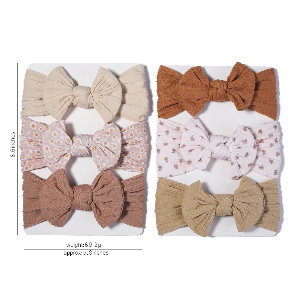 3PCS Cable Knit Elastic Baby Girl Headbands Set