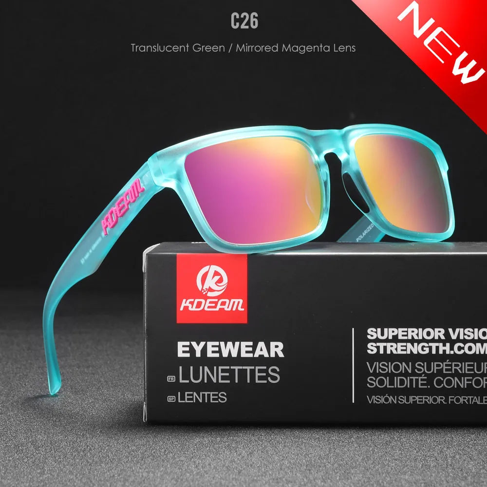 KDEAM Square Polarized Sunglasses UV400 for Men & Women