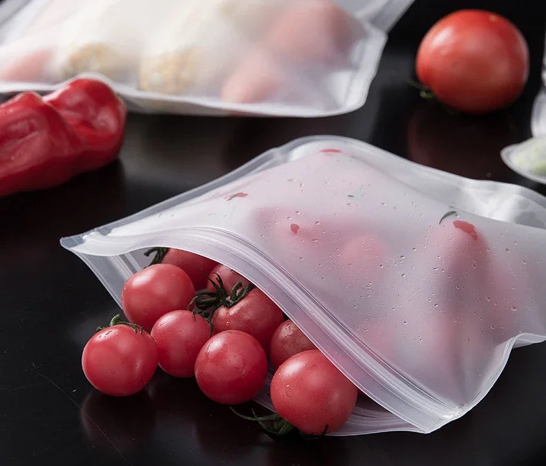 Reusable Silicone Food Storage Bags – Leakproof Freezer Storage Set
