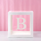 Transparent Letter Balloon Box Baby Shower Decorations Happy Birthday Wedding Decor 1st Birthday Party Supplies Balloon Box